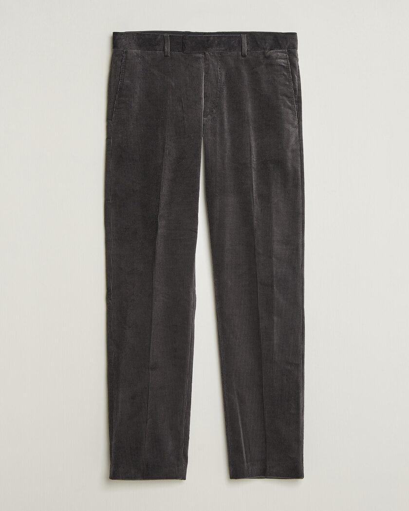 Tiger of Sweden Tense Pleated Corduroy Trousers Phantom – Harmaa