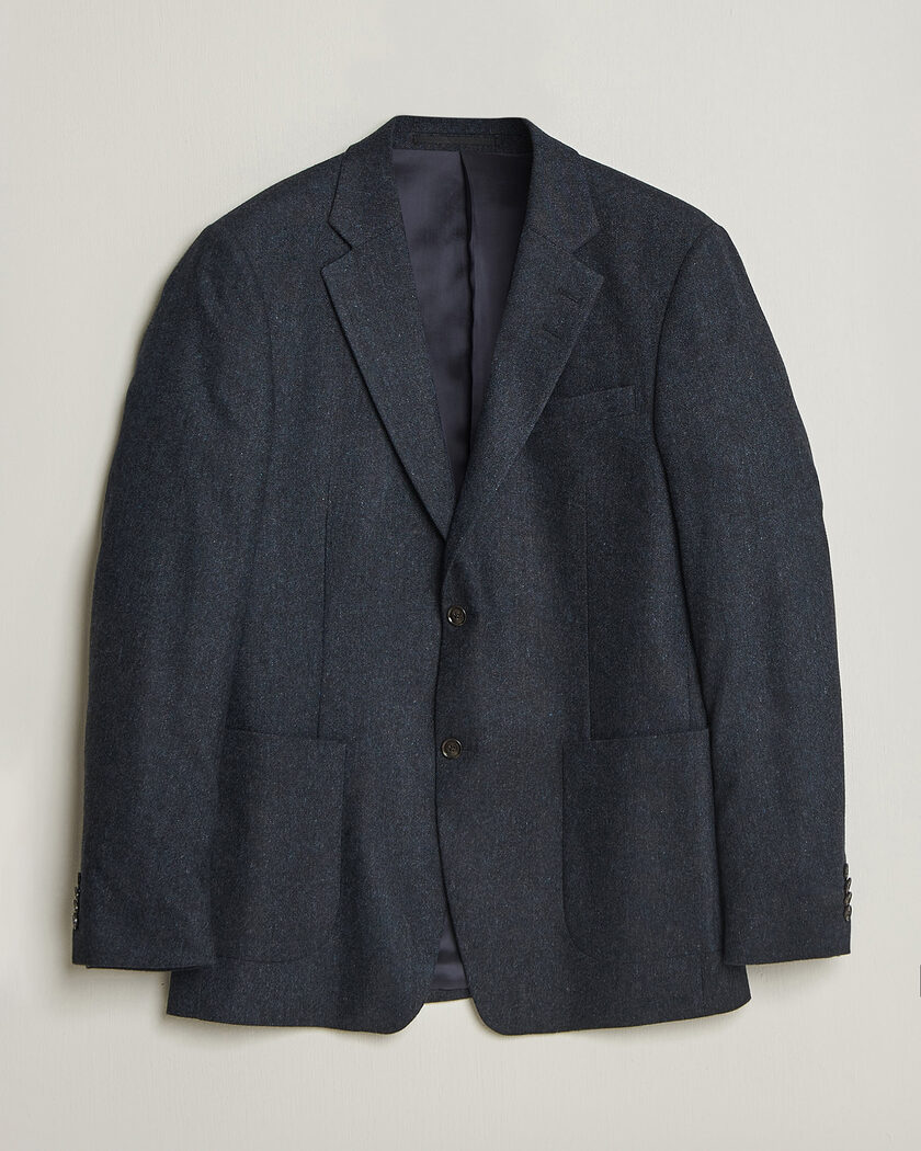 Tiger of Sweden Justin Wool Flannel Suit Blazer Midnight Blue – Sininen