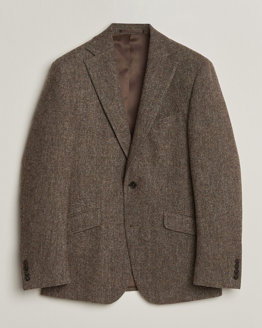 Walker Slater Edward Shetland Wool Donegal Blazer Tobacco – Ruskea