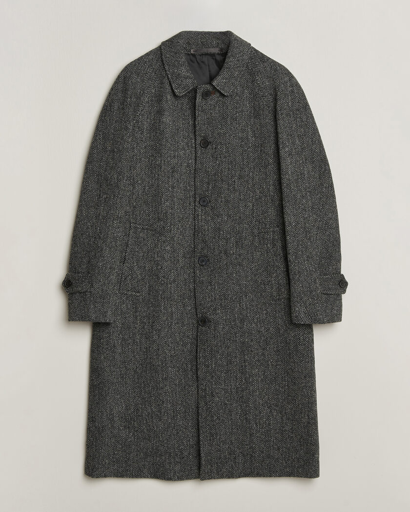 Walker Slater Sherlock Harris Tweed Herringbone Coat Charcoal – Harmaa