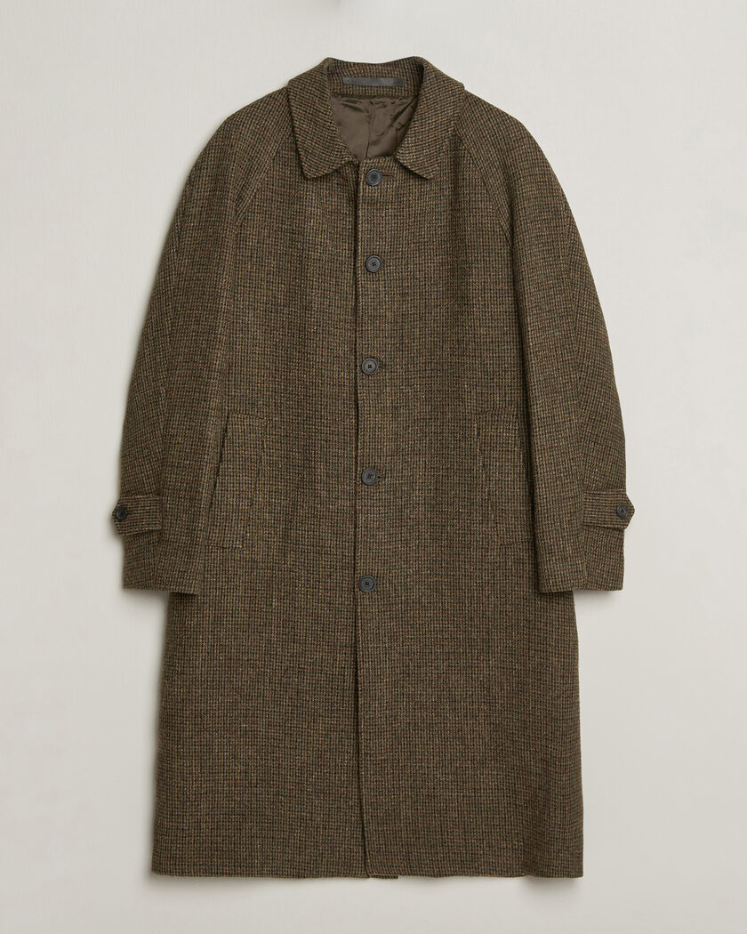 Walker Slater Sherlock Harris Tweed Microcheck Coat Amber Brown – Ruskea