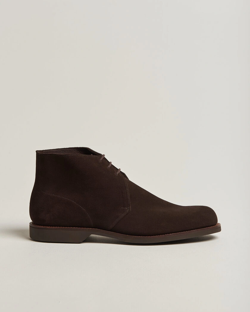 Crockett & Jones Unlined Chukka 4 Boot Dark Brown Suede – Ruskea