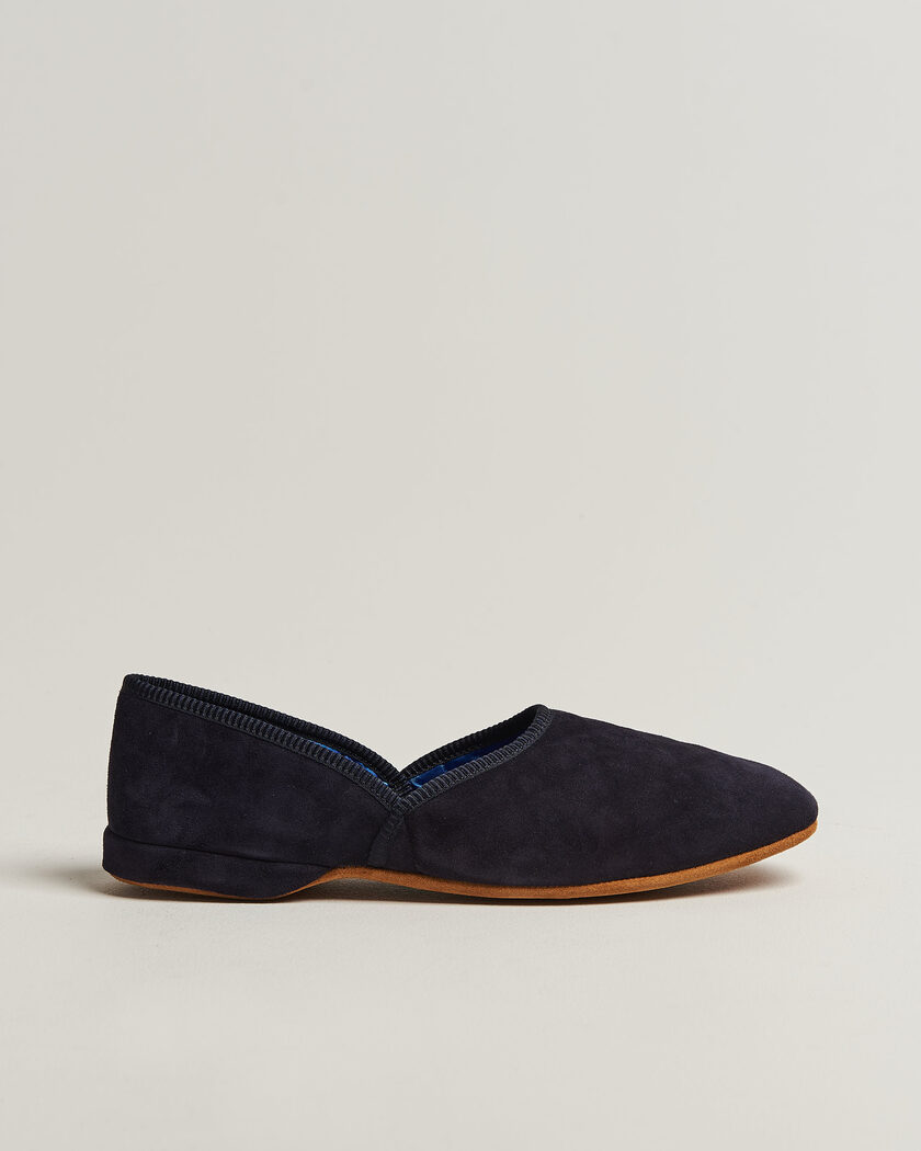 Bowhill & Elliott Grecian Indoor Slippers Black Suede – Musta