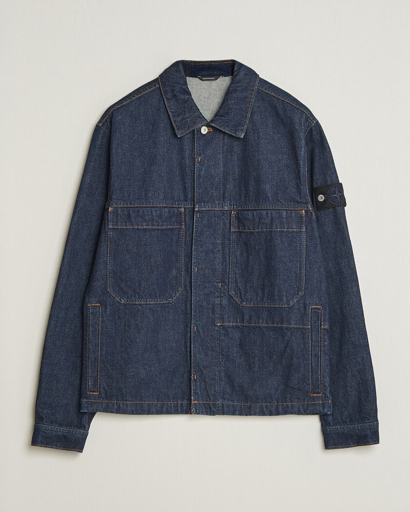Stone Island Indigo Denim Coach Jacket Blue Rinse – Sininen