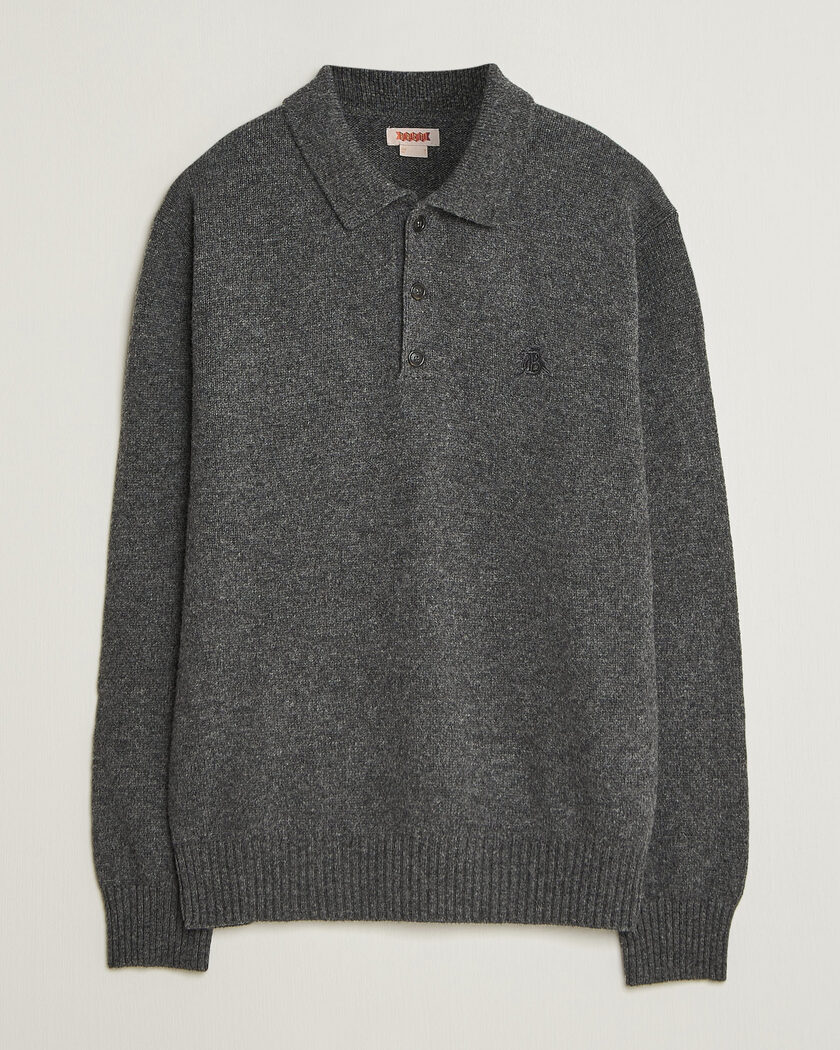 Baracuta Shetland Polo Mid Grey – Harmaa