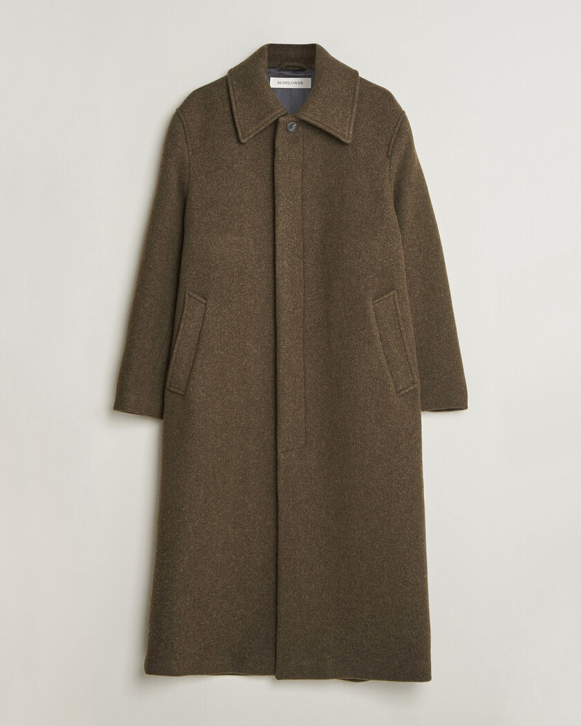 Sunflower Wool Blend Winter Coat Green Moss – Vihreä