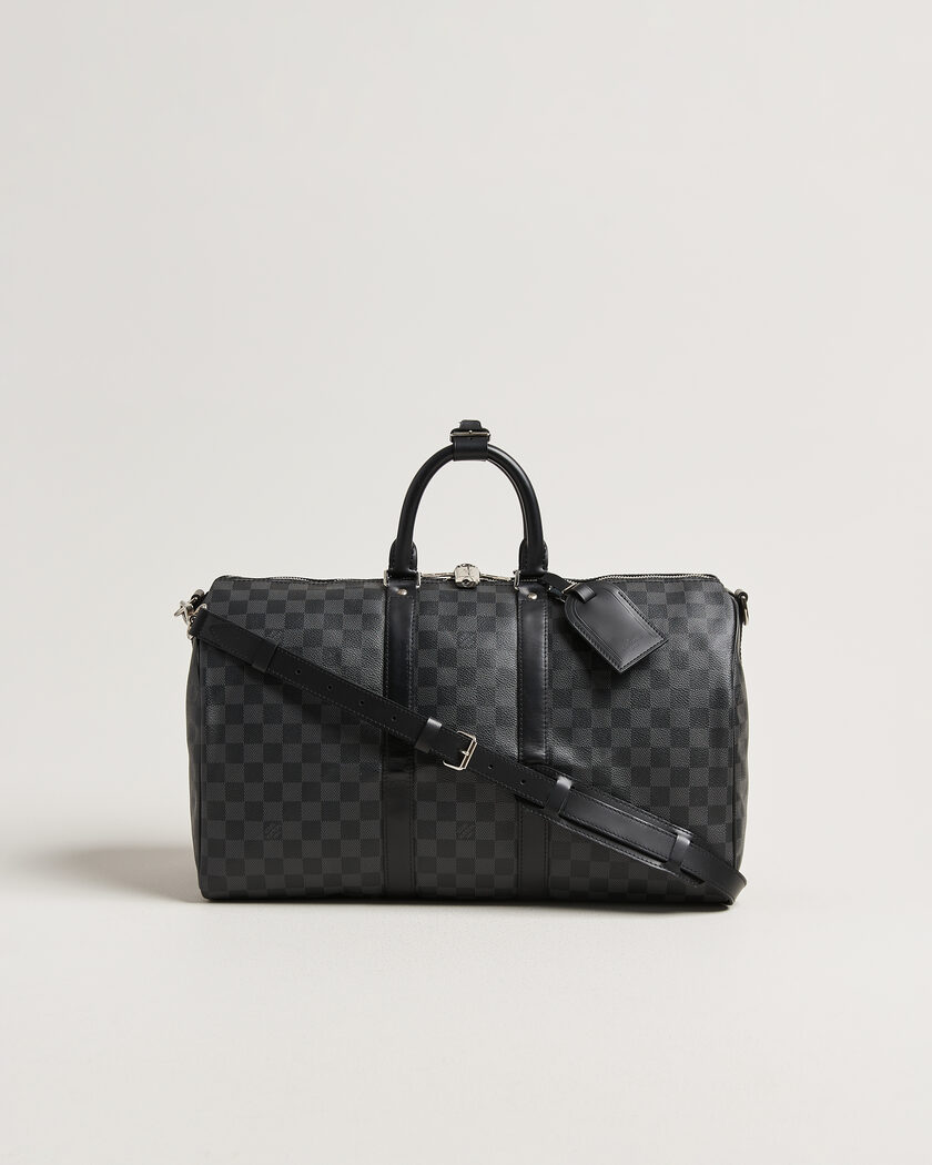 Louis Vuitton Pre-Owned Keepall 45 Bandouliére Damier graphite – Harmaa
