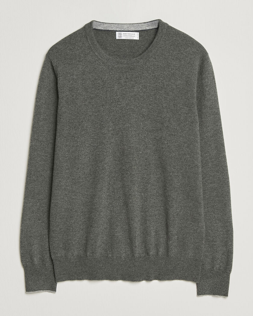 Brunello Cucinelli 2 Ply Cashmere Pullover Forest Green – Vihreä