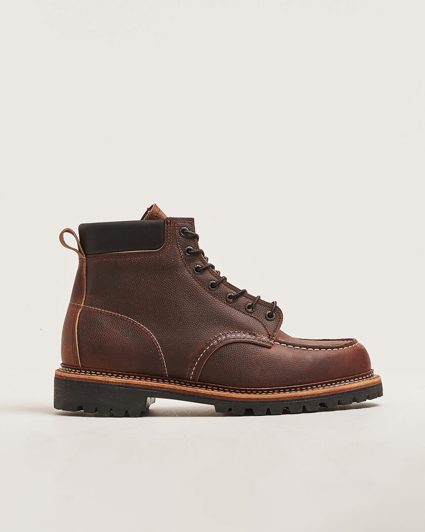 Red Wing Shoes Norway Moc Toe Boot Copper Rough/Though Leather – Ruskea