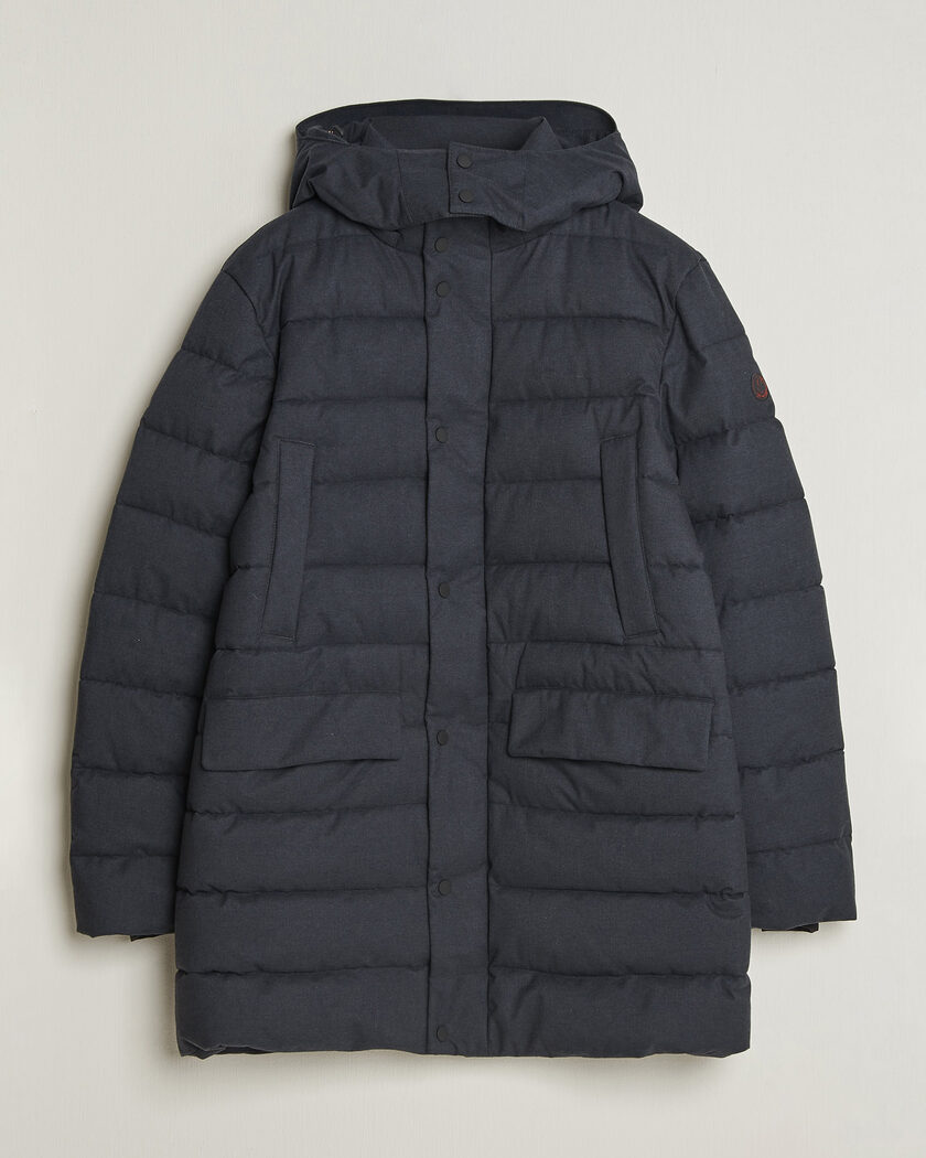 Save The Duck Byrne Padded Flannel Coat Navy Blue Melange – Sininen