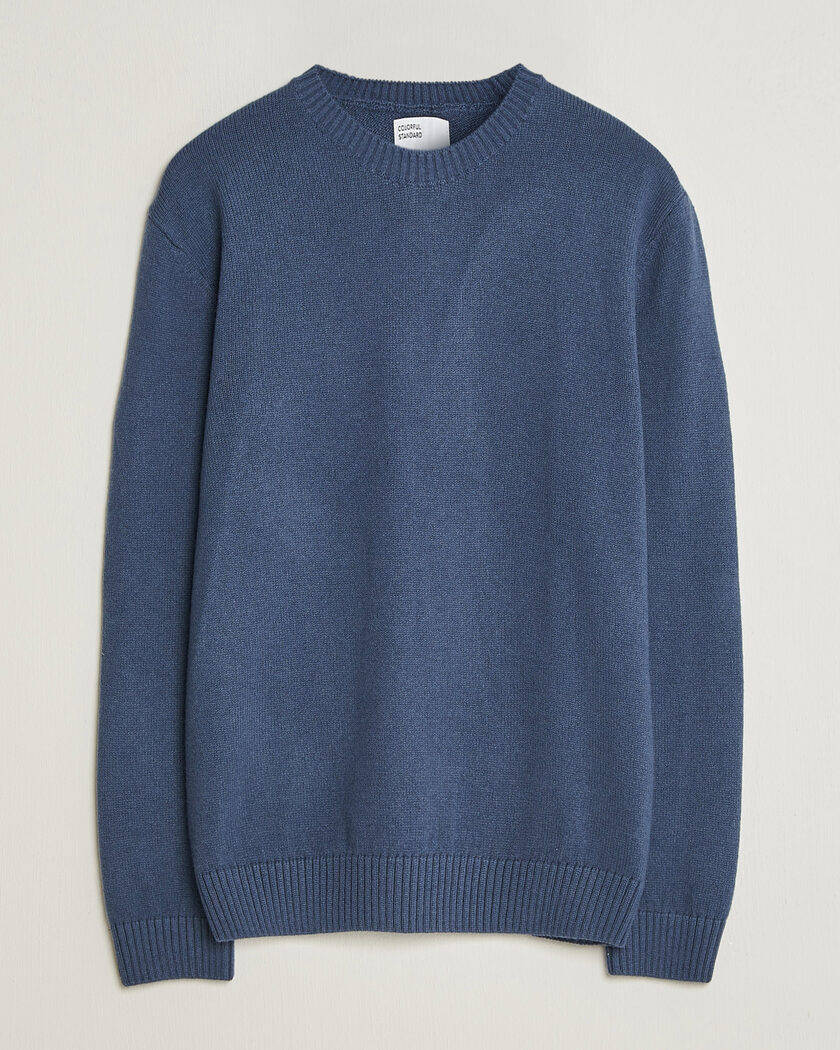 Colorful Standard Classic Merino Wool Crew Neck Petrol Blue – Sininen