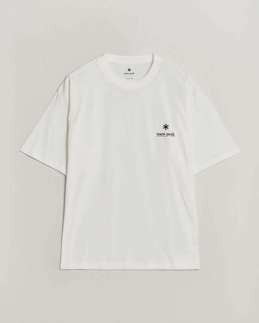 Snow Peak Soft Cotton Relaxed Logo T-Shirt Off White – Valkoinen