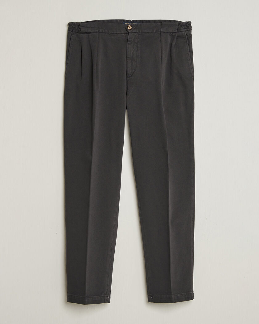 Briglia 1949 Portobello Loose Fit Cotton Trousers Dark Grey – Harmaa