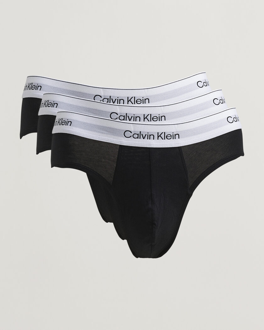 Calvin Klein 3-Pack Icon Cotton Stretch Hip Brief Black – Musta