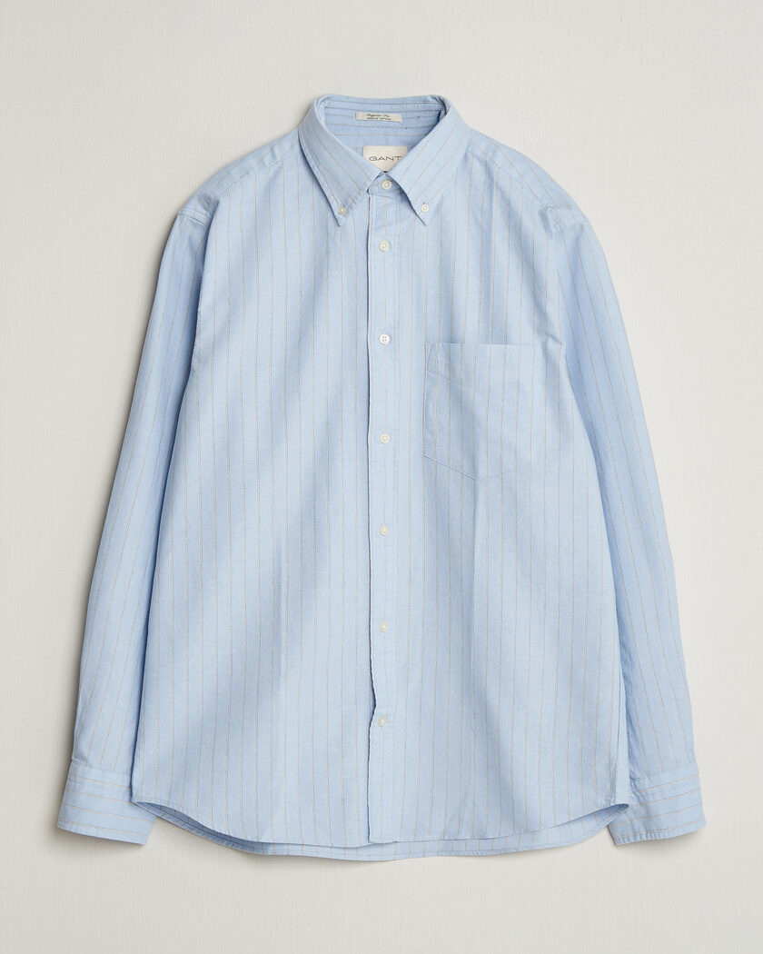 Gant Regular Fit Archive Oxford Striped Shirt Clear Sky – Sininen
