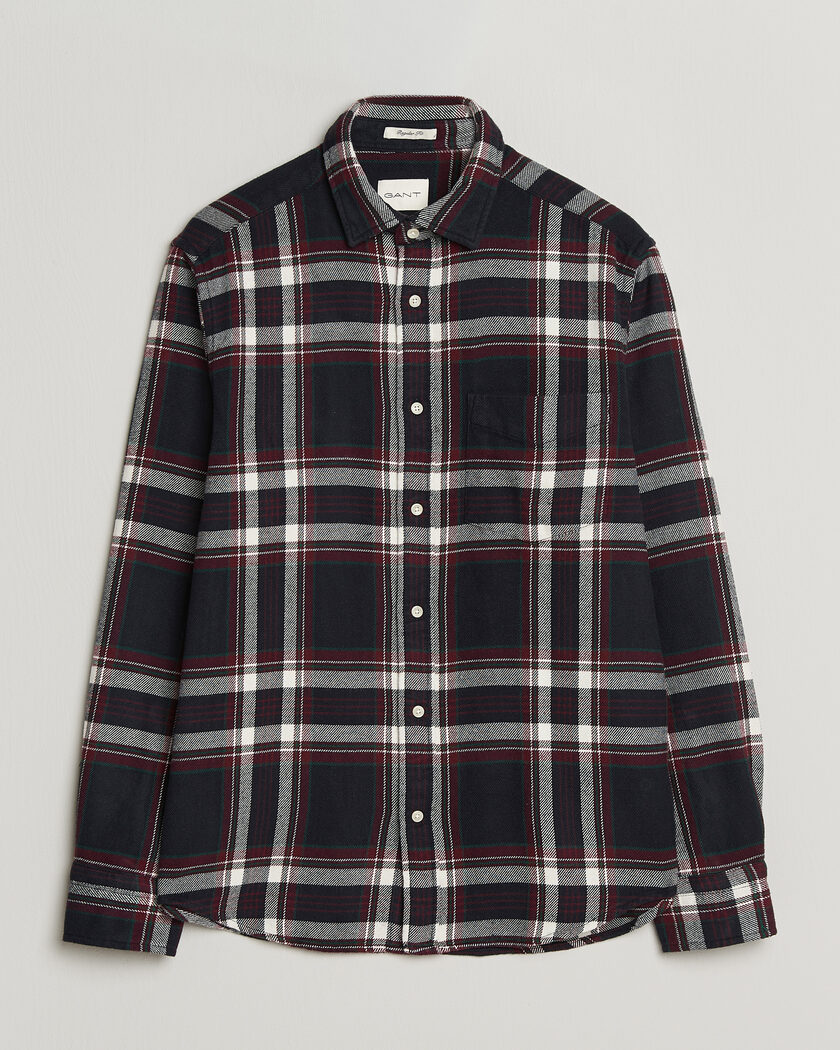 Gant Regular Fit Flannel Checked Overshirt Evening Blue – Sininen