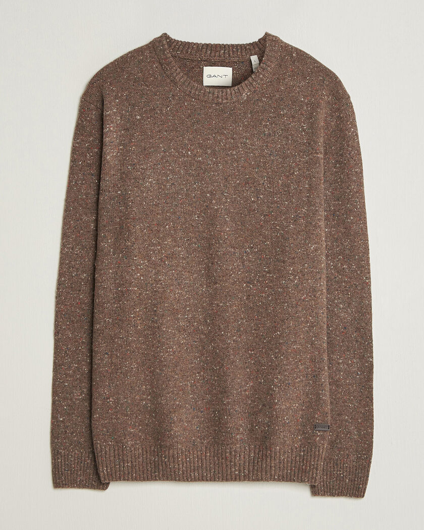 Gant Neps Wool Crew Neck Sweater Faded Taupe – Ruskea