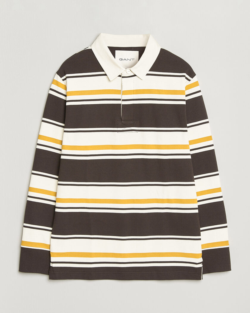 Gant Striped Heavy Rugger Charred Wood Brown – Monivärinen