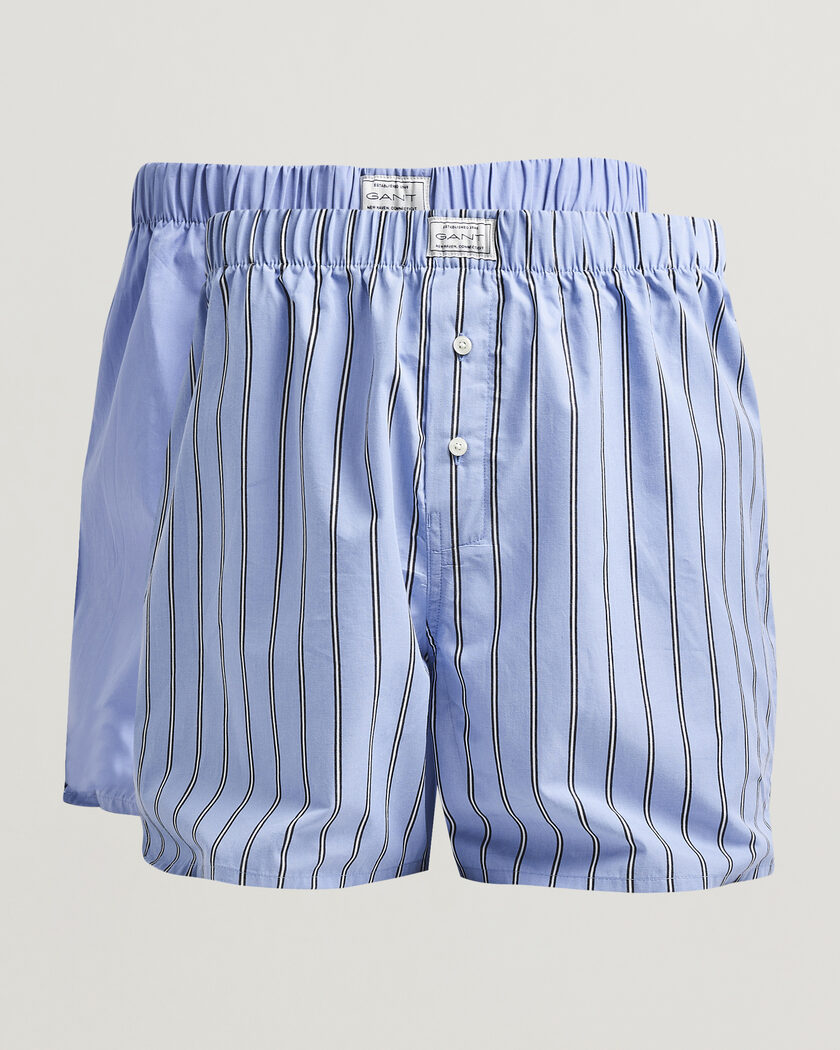 Gant 2-Pack Woven Boxer Shorts Light Blue – Sininen