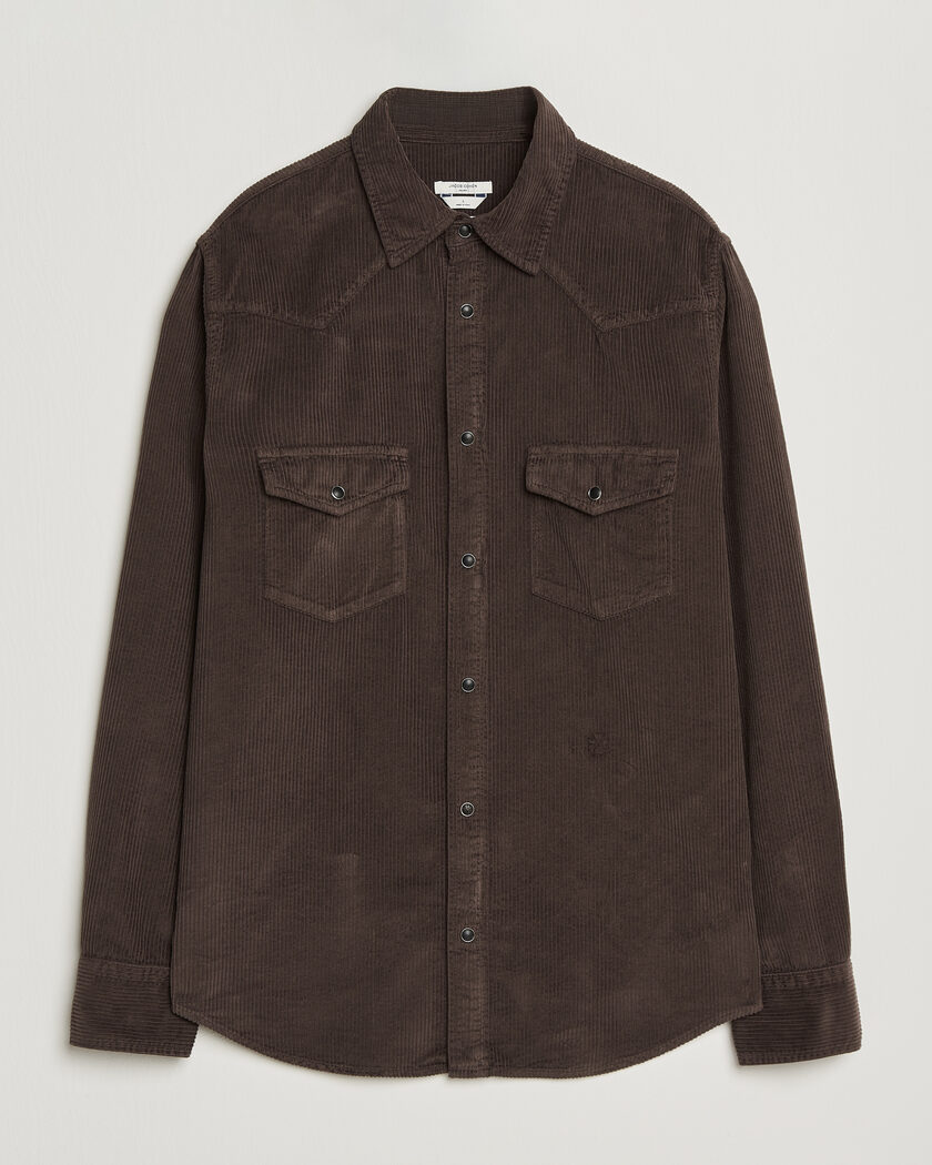Jacob Cohën Cord Pocket Overshirt Brown – Ruskea