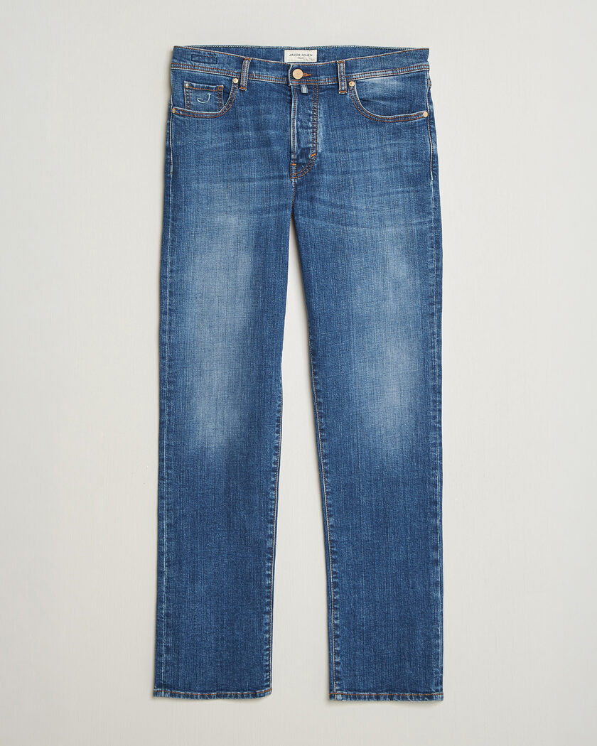 Jacob Cohën Edos Regular Straight Fit Jeans Mid Blue – Sininen