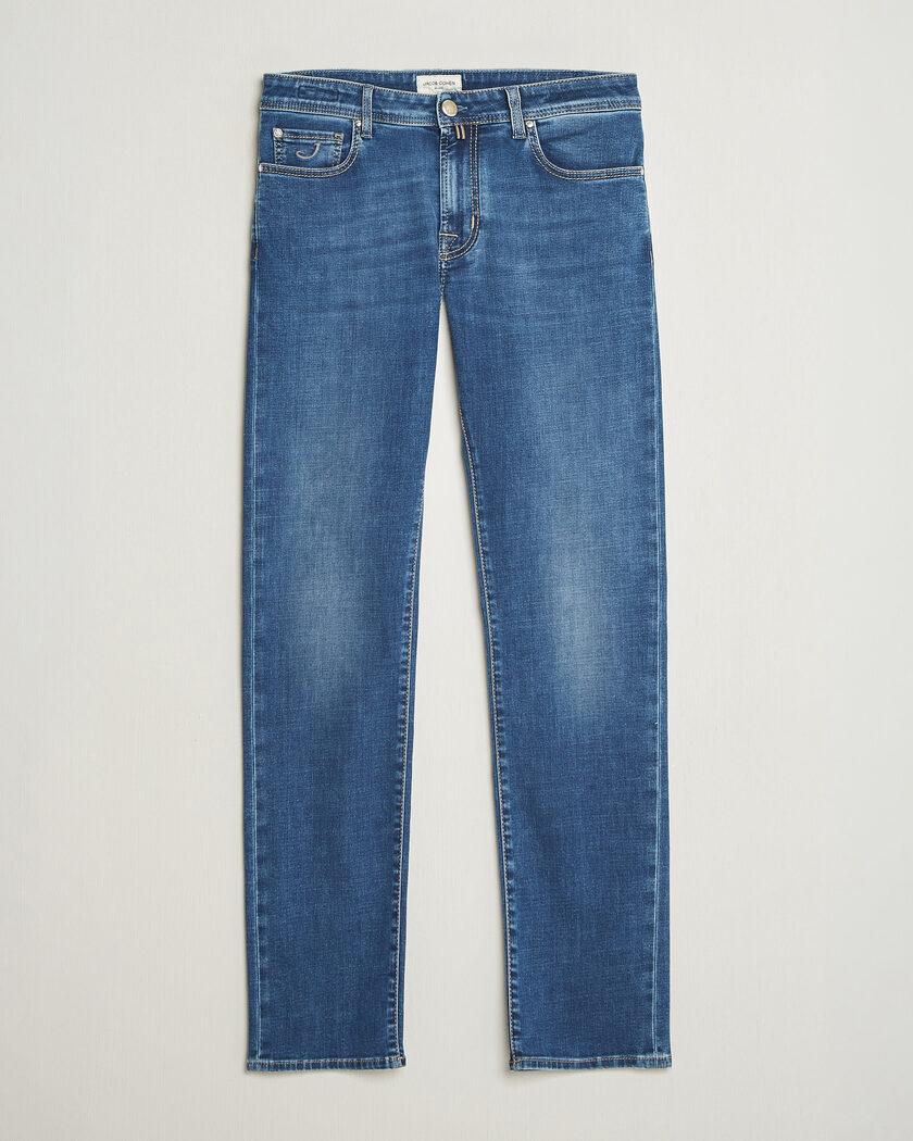 Jacob Cohën Bard Fast Slim Fit Stretch Jeans Mid Blue – Sininen