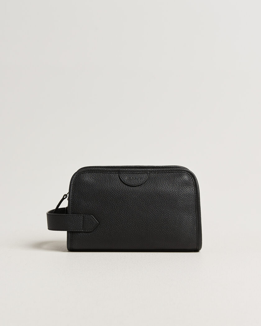 Gant Grained Leather Wash Bag Black – Musta