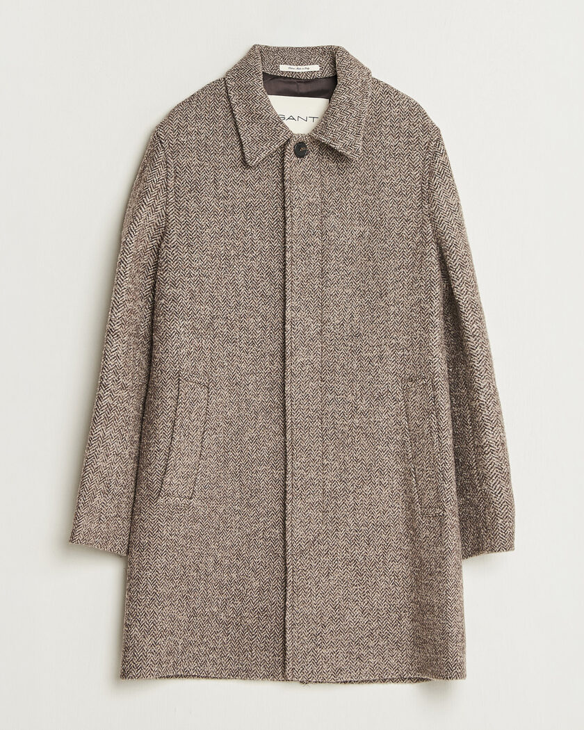 Gant Wool Car Coat Mist Taupe – Ruskea