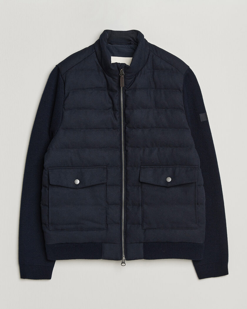 Gant Padded Hybrid Flannel Jacket Evening Blue – Sininen