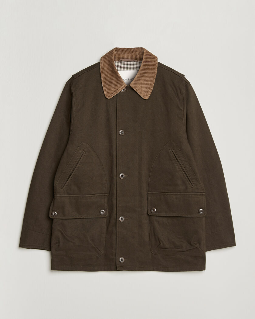 Gant Moleskin Decker Jacket Dark Moss Green – Vihreä