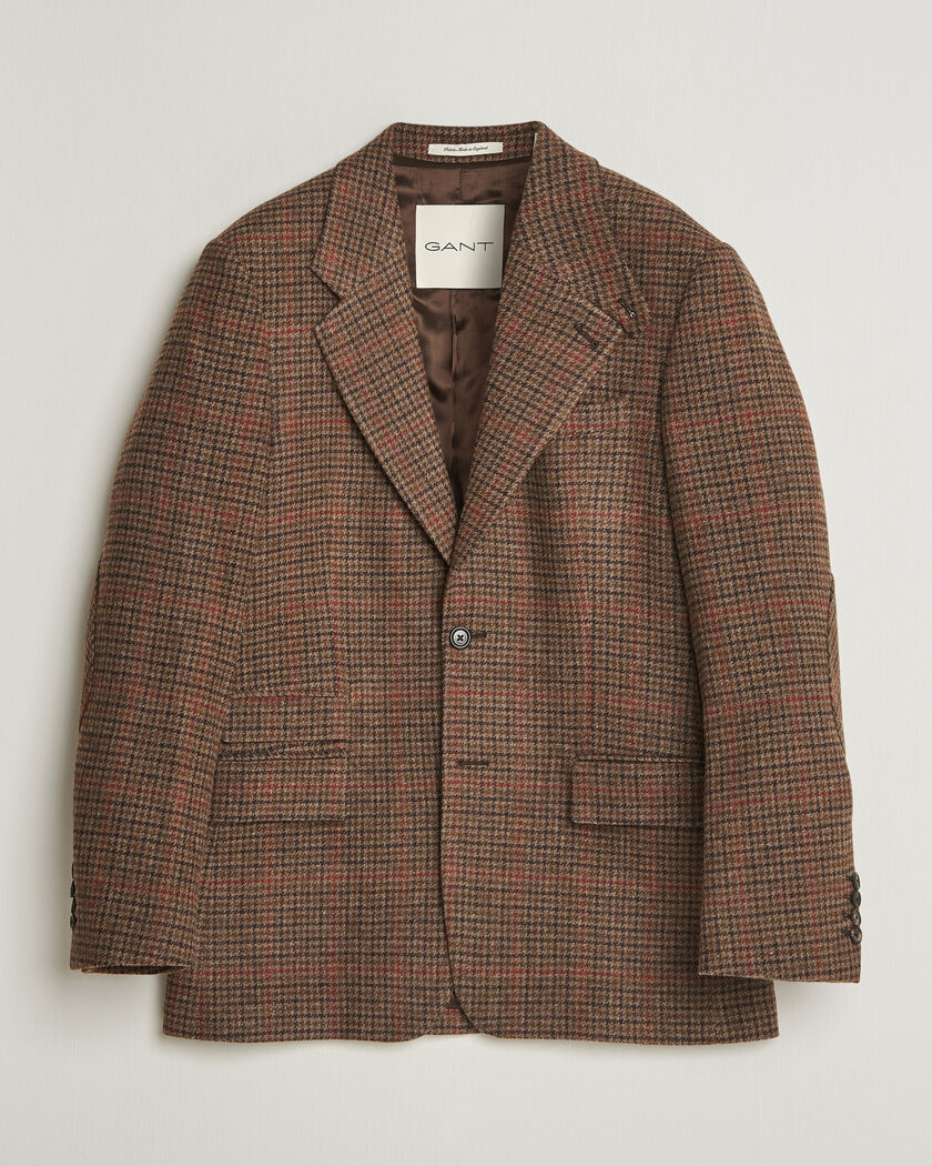Gant British Tweed Blazer Shadow Brown – Ruskea