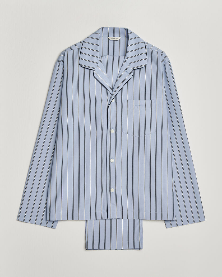 Gant Poplin Striped Pyjama Set Light Blue – Sininen