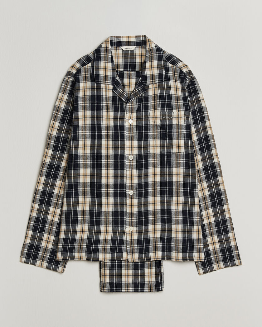 Gant Flannel Checked Pyjama Set Evening Blue – Sininen