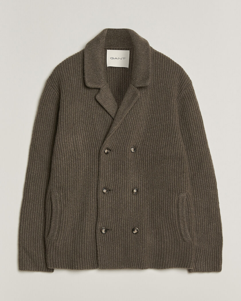  Gant Wool/Yak Knitted Cardigan Faded Taupe – Ruskea