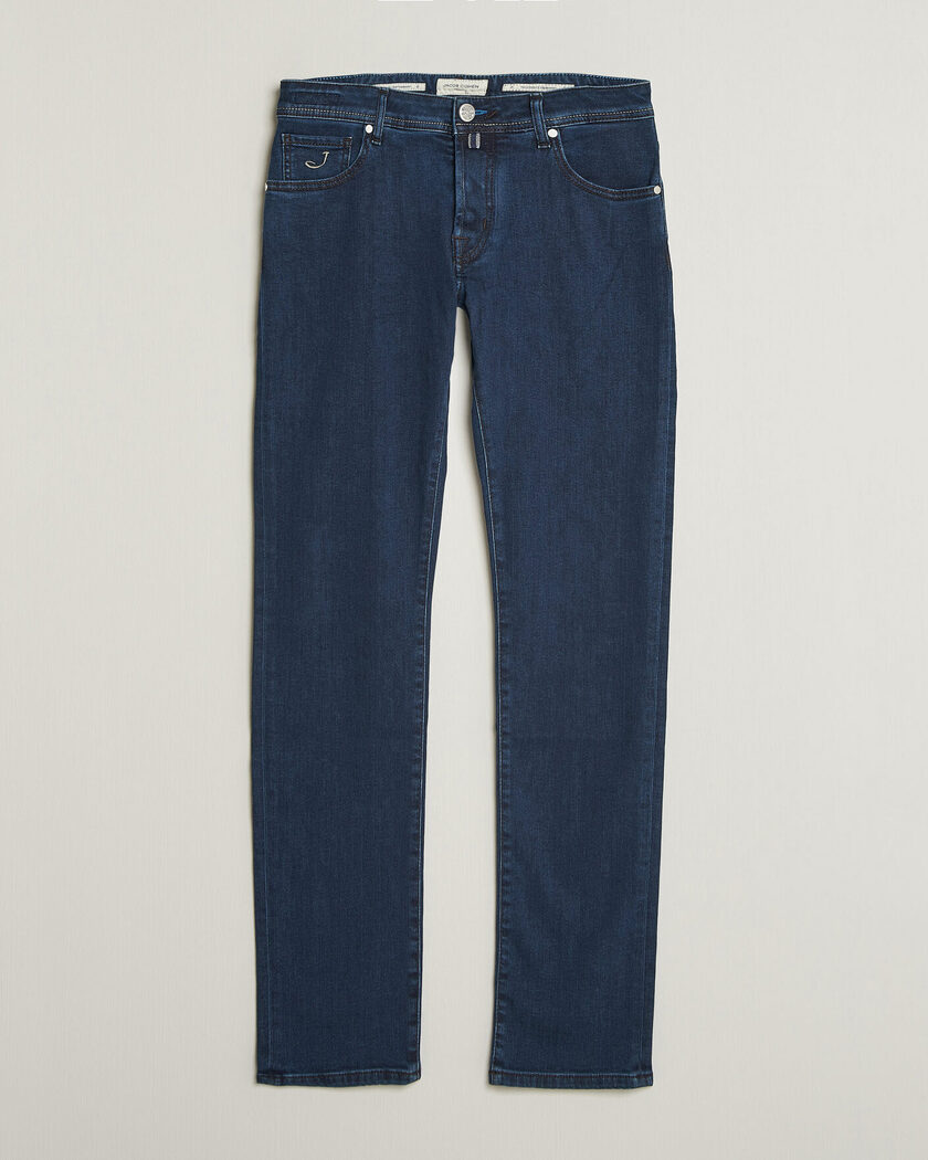 Jacob Cohën Nick Slim Fit Washed Stretch Jeans Dark Blue – Sininen