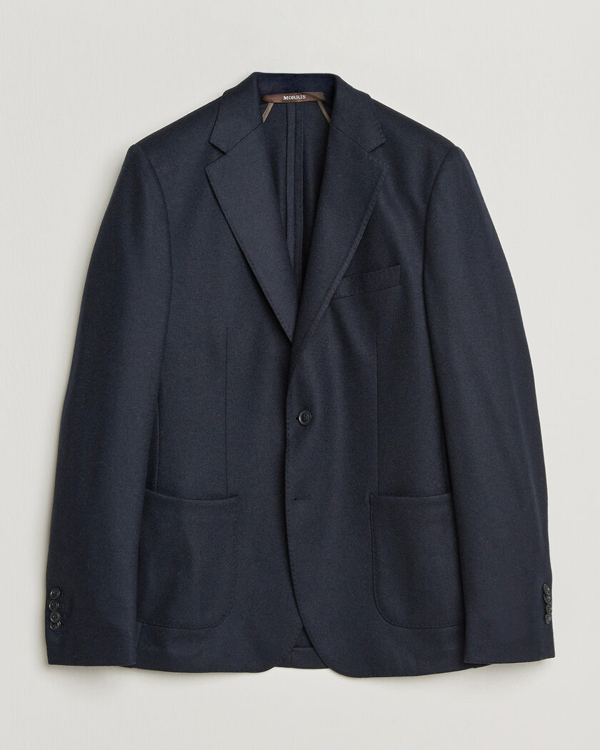 Morris Wool Jersey Blazer Navy – Sininen