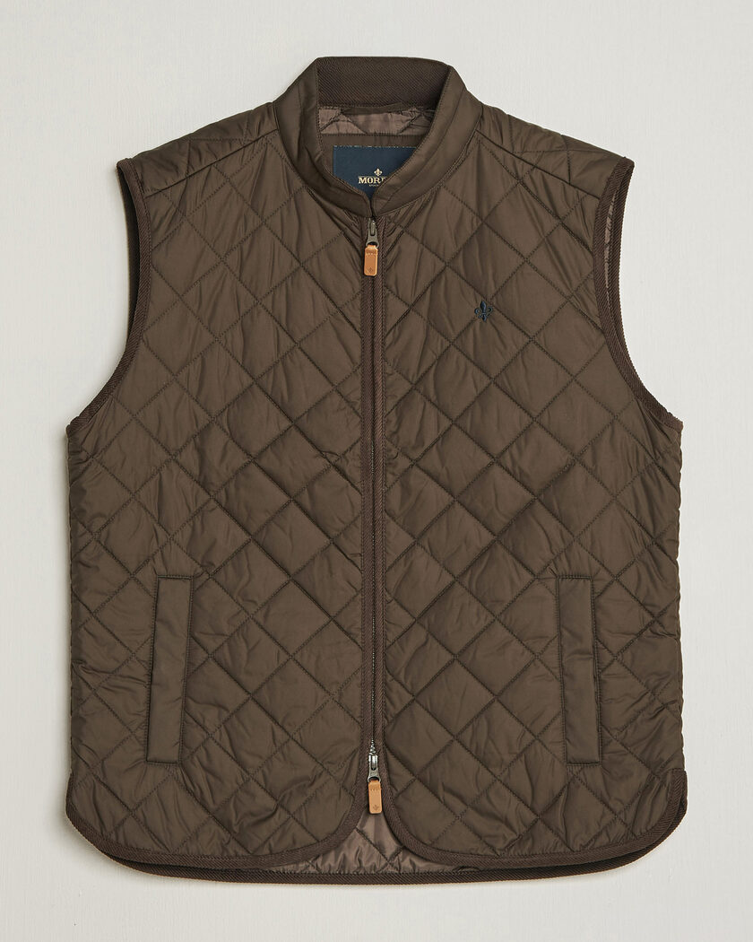 Morris Teddy Quilted Vest Brown – Ruskea