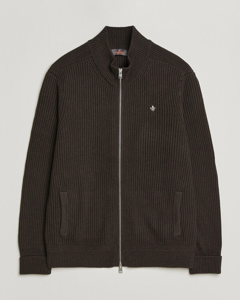 Morris Duncan Zip Cardigan Brown – Ruskea