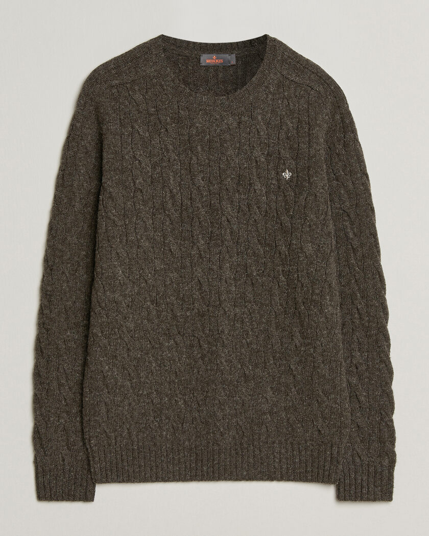 Morris Archard Cable Sweater Brown – Ruskea