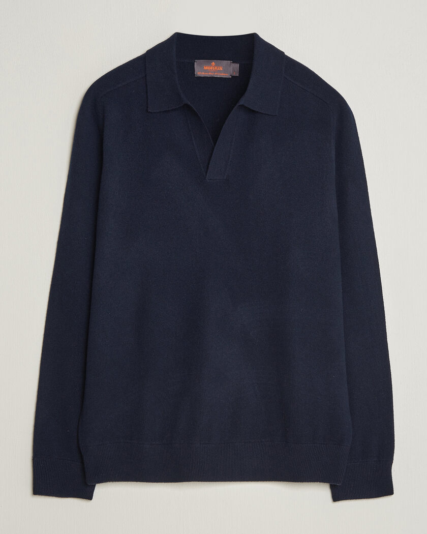 Morris Wilfred Cashmere Resort Polo Navy – Sininen