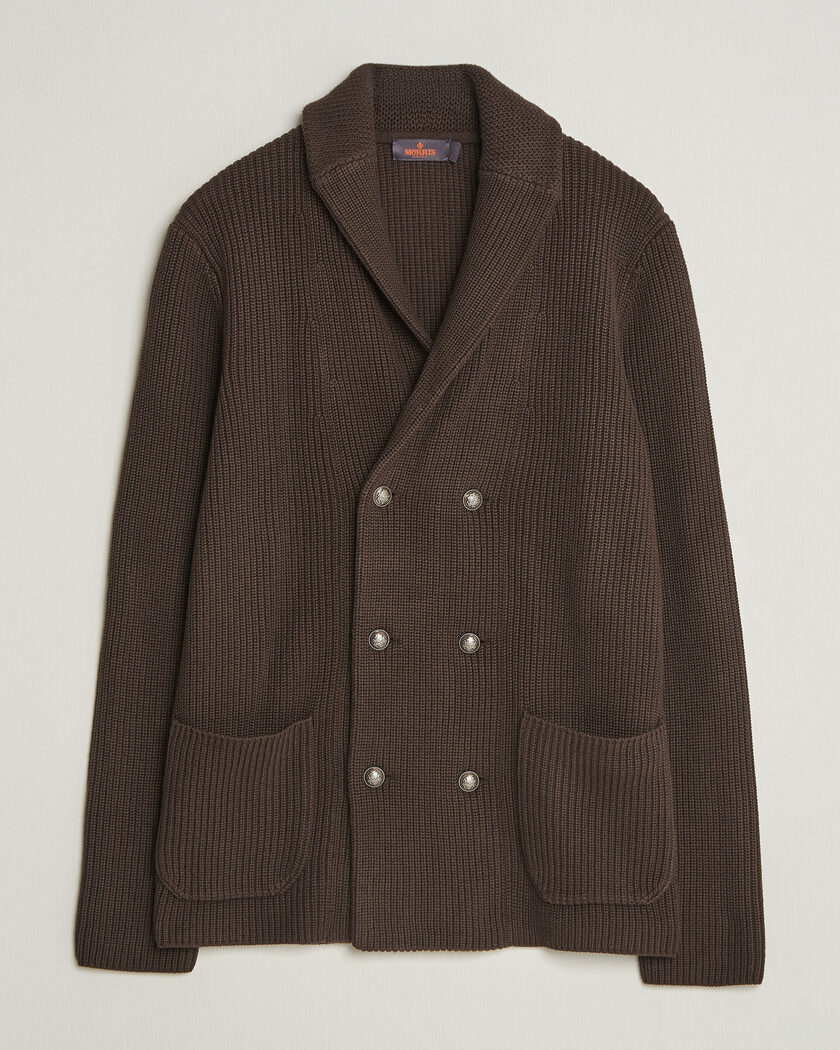 Morris Brayden DB Shawl Cardigan Brown – Ruskea