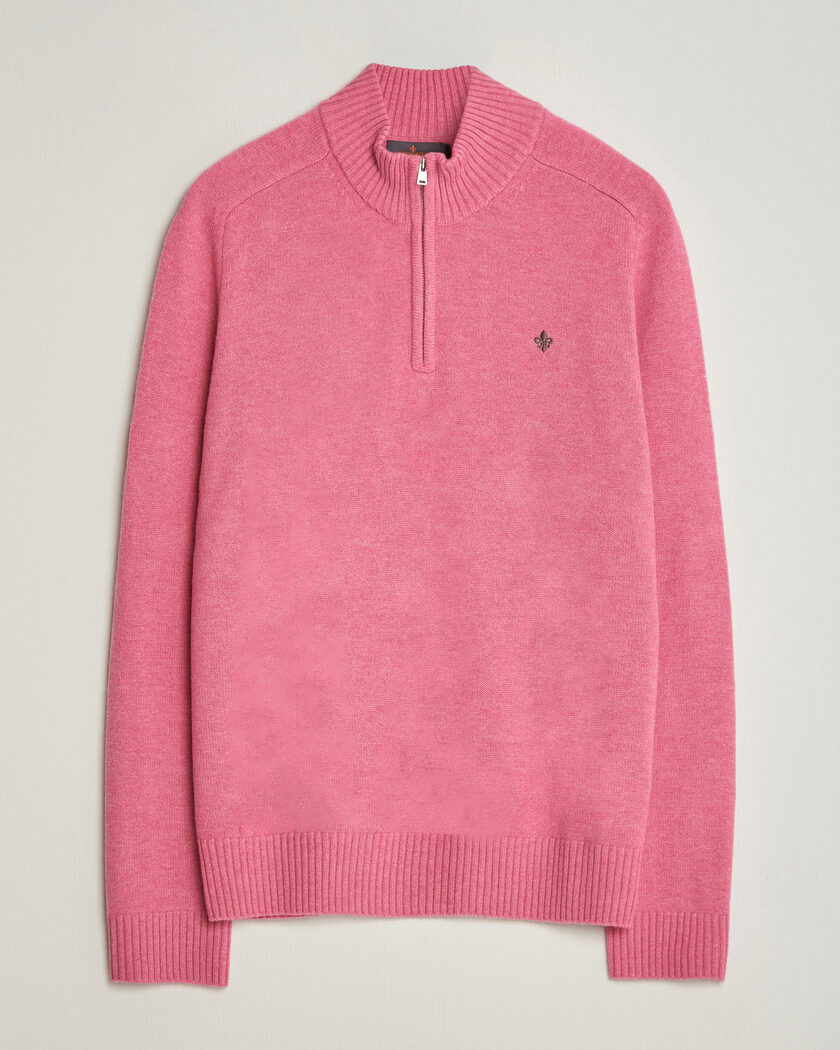 Morris Hertford Lambswool Half Zip Cerise – Vaaleanpunainen