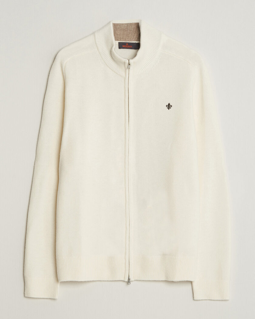 Morris Hertford Zip Cardigan Off White – Valkoinen