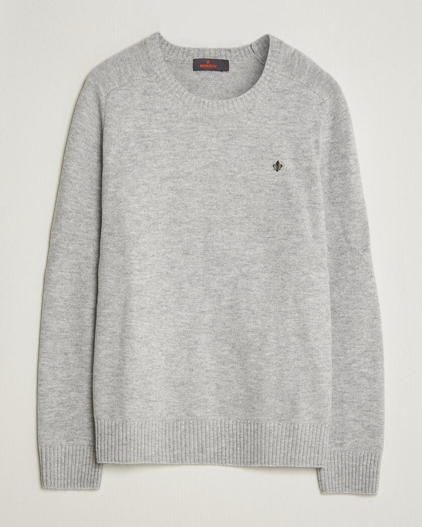Morris Hertford Lambswool Crew Neck Grey – Harmaa