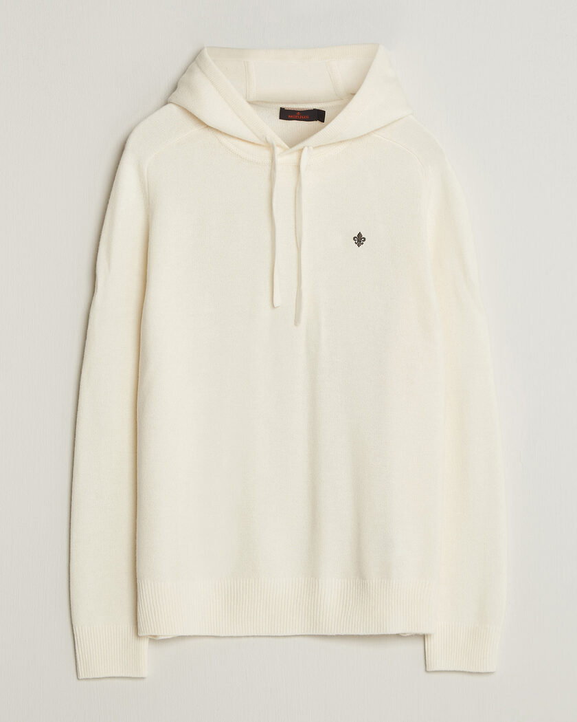 Morris Hertford Lambswool Hoodie Off White – Valkoinen