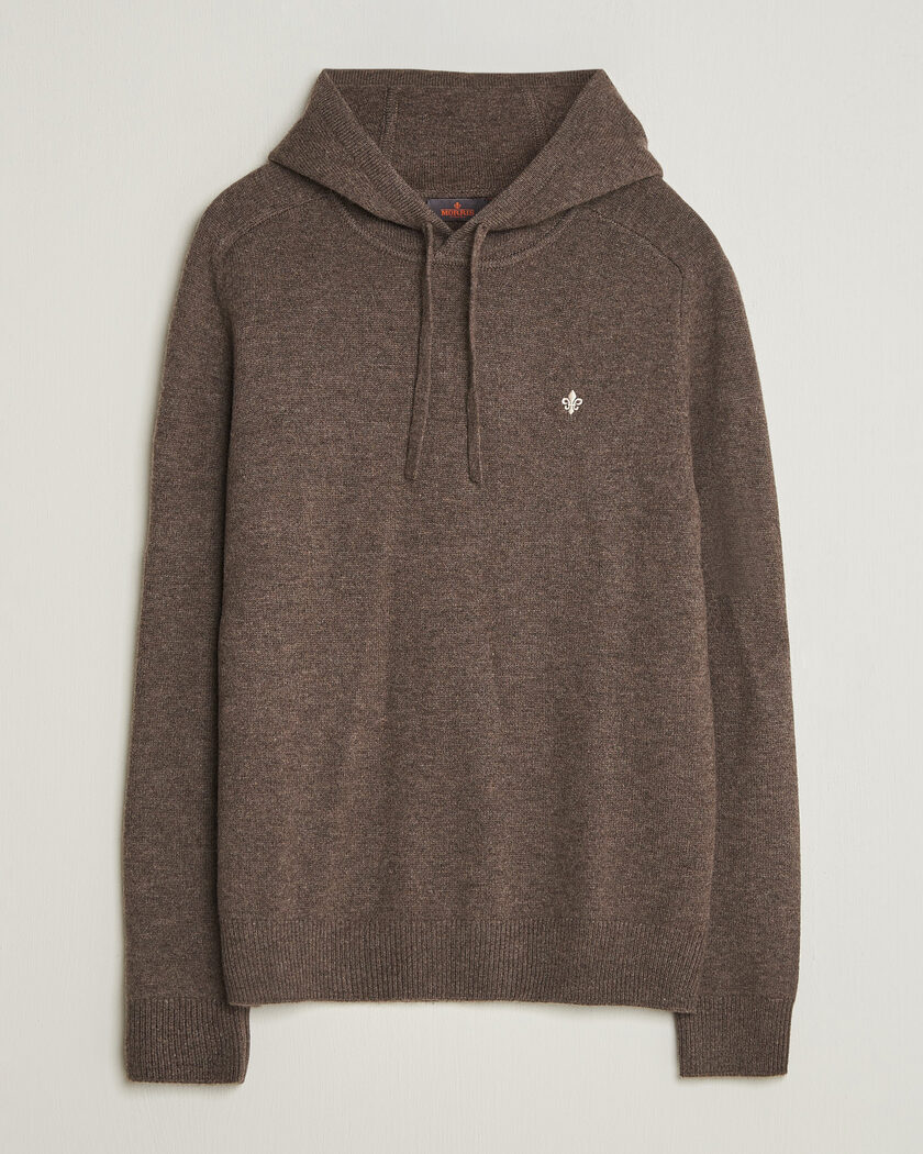 Morris Hertford Lambswool Hoodie Brown – Ruskea