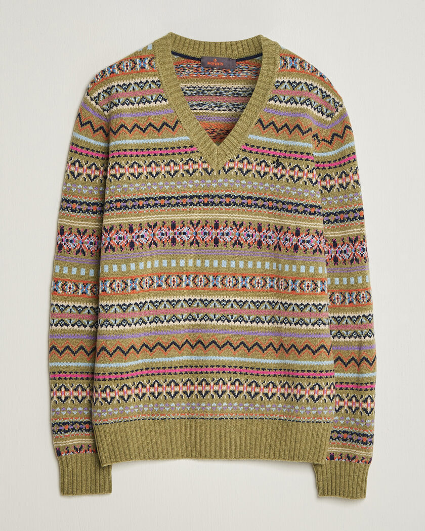 Morris Tavish V-Neck Olive – Vihreä