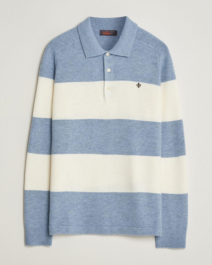 Morris Hertford Knitted Polo Blue – Sininen