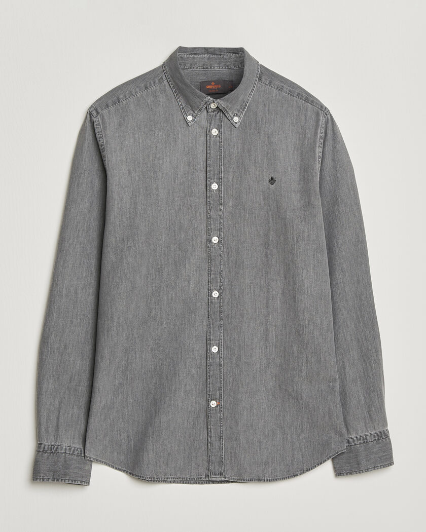 Morris Light Denim Shirt Grey – Harmaa