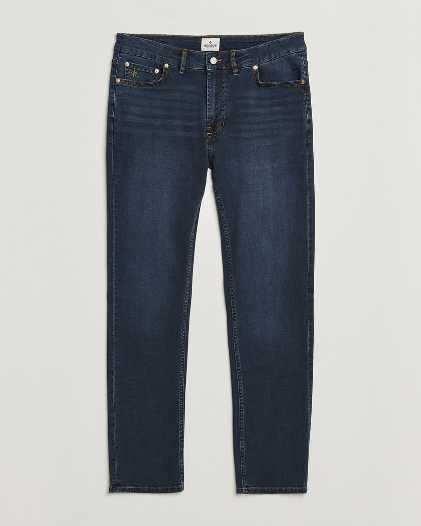 Morris Steve Satin Jeans One Year Wash – Sininen